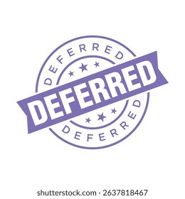 Deferred Letter Rubber Stamp Template Design