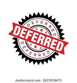 Deferred Letter Rubber Stamp Template Design