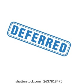 Deferred Letter Rubber Stamp Template Design