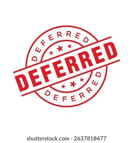 Deferred Letter Rubber Stamp Template Design
