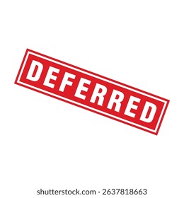 Deferred Letter Rubber Stamp Template Design