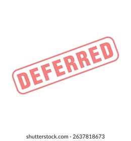 Deferred Letter Rubber Stamp Template Design