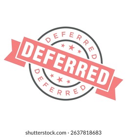 Deferred Letter Rubber Stamp Template Design