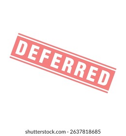 Deferred Letter Rubber Stamp Template Design
