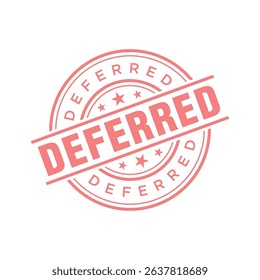 Deferred Letter Rubber Stamp Template Design