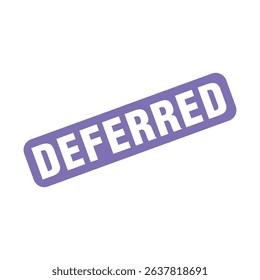Deferred Letter Rubber Stamp Template Design