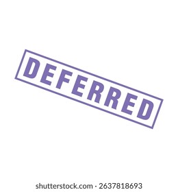 Deferred Letter Rubber Stamp Template Design