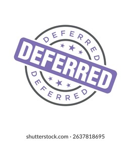 Deferred Letter Rubber Stamp Template Design