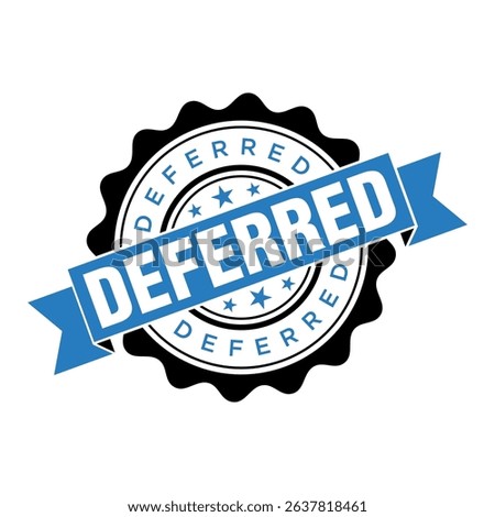 Deferred Letter Rubber Stamp Template Design