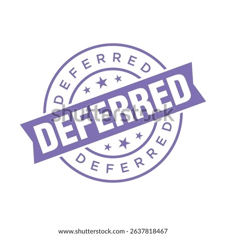 Deferred Letter Rubber Stamp Template Design