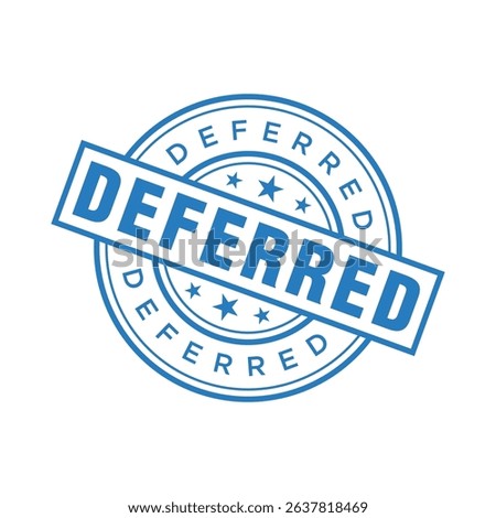 Deferred Letter Rubber Stamp Template Design