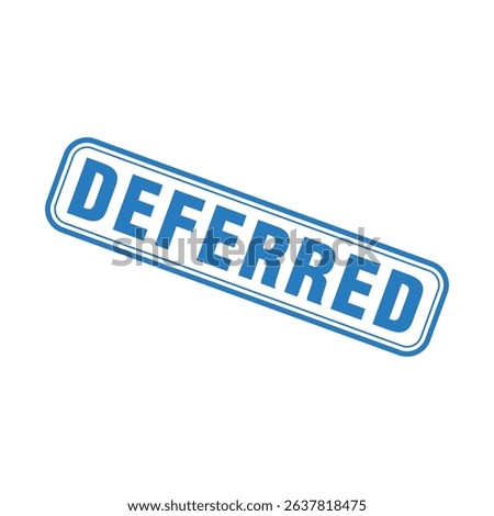 Deferred Letter Rubber Stamp Template Design