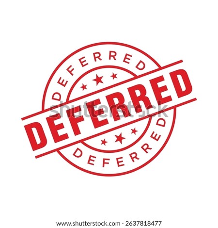 Deferred Letter Rubber Stamp Template Design