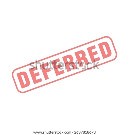 Deferred Letter Rubber Stamp Template Design