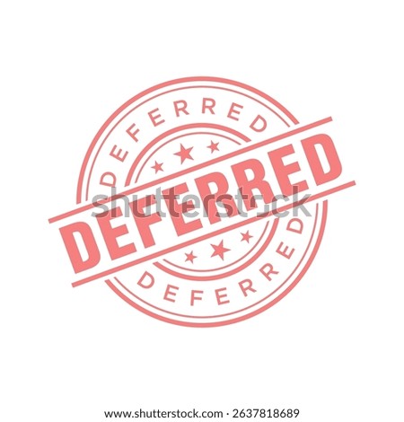 Deferred Letter Rubber Stamp Template Design