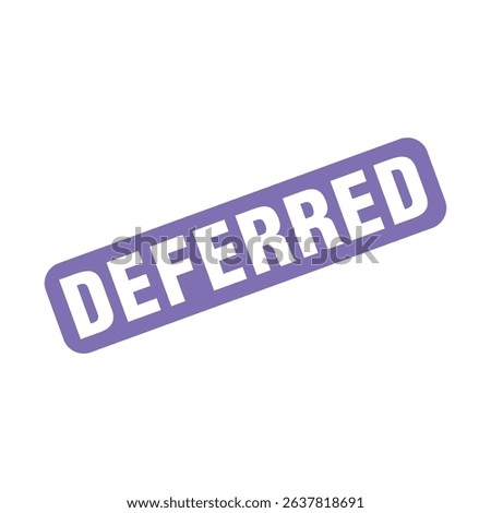 Deferred Letter Rubber Stamp Template Design