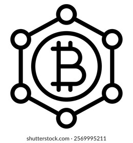 DeFi Crypto and Blockchain icon illustration
