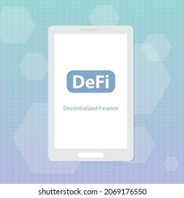 DEFI Decentralized Finance concept- vector illustration