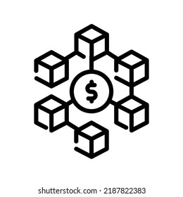 DeFi-Zeichen с Farbzeilensymbol. Erstmaliges öffentliches Angebot. Piktogramm für die Webseite.