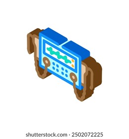 defibrillator ambulance isometric icon vector. defibrillator ambulance sign. isolated symbol illustration