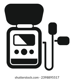 Defibrillator assistance icon simple vector. Medical aid help. Cardiac problem