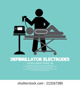 Defibrillator Electrodes Symbol Vector Illustration 