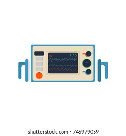 Defibrillator in flat. Device for restoring the heartbeat.