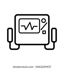 Defibrillator free medical icon vector 