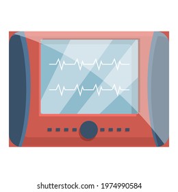 Defibrillator icon. Cartoon of Defibrillator vector icon for web design isolated on white background