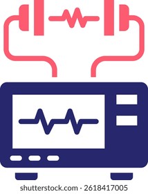 Defibrillator Icon Fill Vector Illustration