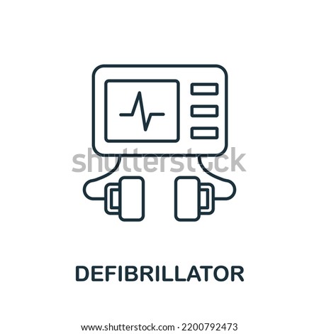 Defibrillator icon. Simple element from medical services collection. Filled monochrome Defibrillator icon for templates, infographics and banners