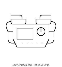 defibrillator medical equipment line icon vector. defibrillator medical equipment sign. isolated contour symbol black illustration