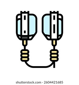 defibrillator paddles surgeon color icon vector. defibrillator paddles surgeon sign. isolated symbol illustration