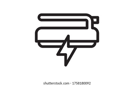 defibrillator vector icon isolated on white background, defibrillator logo concept