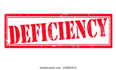 deficiency grunge stamp with on vector illustration