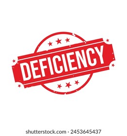 deficiency Rubber stamp design. VECTOR ILLUSTRATION.