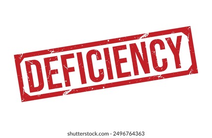 Deficiency rubber stamp on white background. Deficiency Stamp.