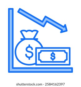 Deficit Icon Element For Design