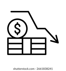 Elemento de Ícone de Déficit para Design
