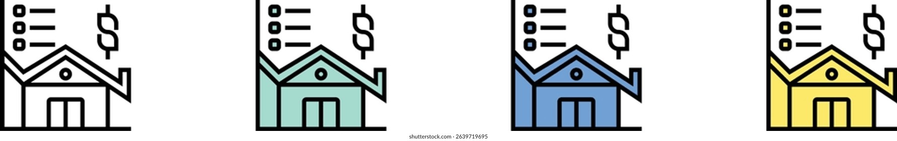 deficit icon. Outline, Green, Blue and Yellow Style Design Isolated On White Background