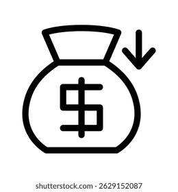 Deficit Icon Vector Symbol Design Illustration