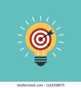 Define the goal. Idea target icon vector 
