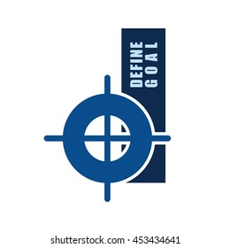 define goal target symbol small letter d design vector illustration