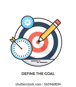 Define The Goal Vector Icon