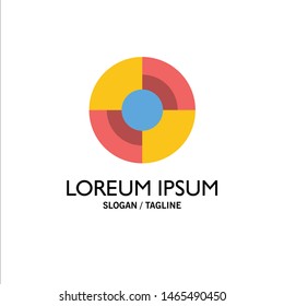 Define, Gps, Location, Navigation Business Logo Template. Flat Color. Vector Icon Template background