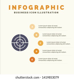 Define, Gps, Location, Navigation Solid Icon Infographics 5 Steps Presentation Background