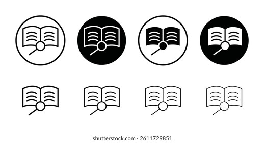 Define icon Flat simple outline set