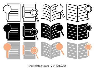 Define vector icon collection. vector illustration set.