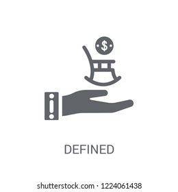 Defined contribution pension icon. Trendy Defined contribution pension logo concept on white background from business collection. Suitable for use on web apps, mobile apps and print media.
