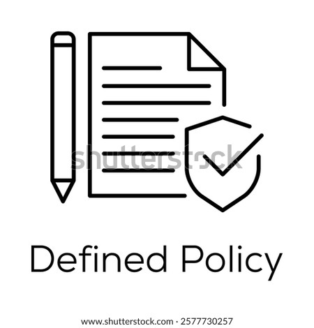 Defined Policy Icon - Representing Secure Documentation and Governance for IT Compliance
